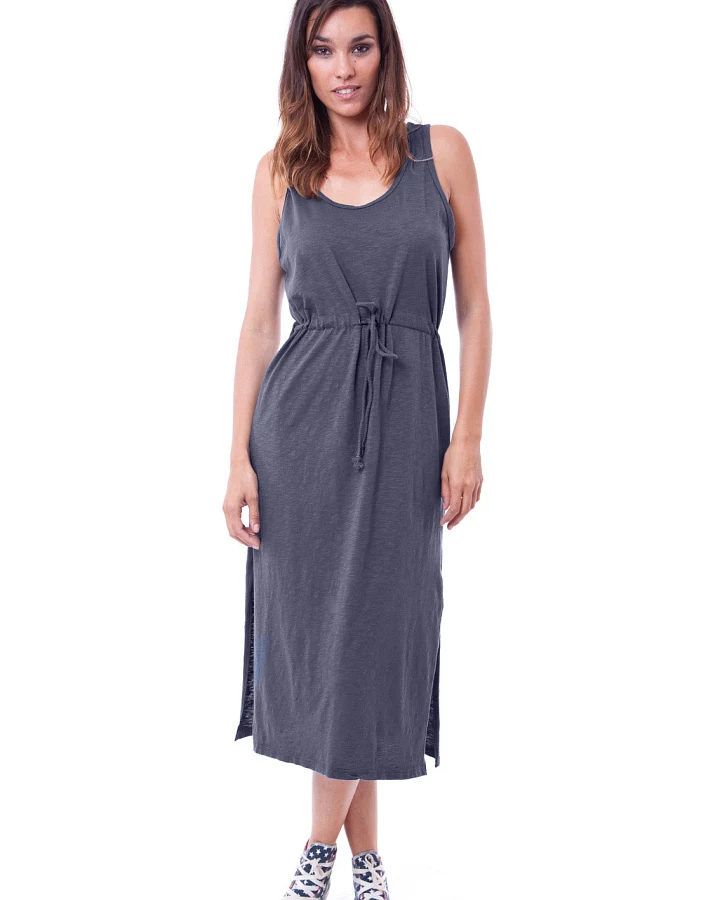 RAVENS VIEW IBIZA Damen vegan Kleid Mariona Anthrazit Grau
