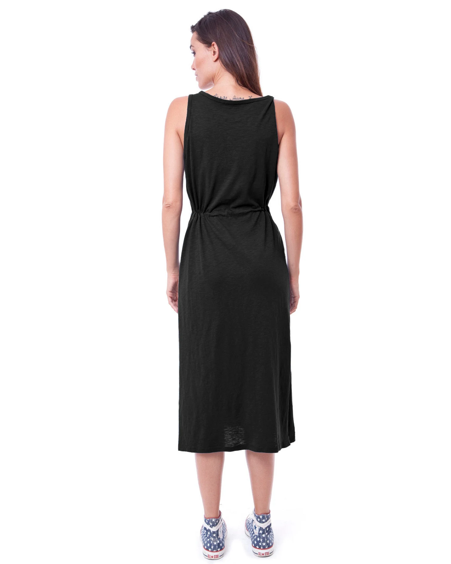RAVENS VIEW IBIZA Damen vegan Kleid Mariona Schwarz – Ansicht 2