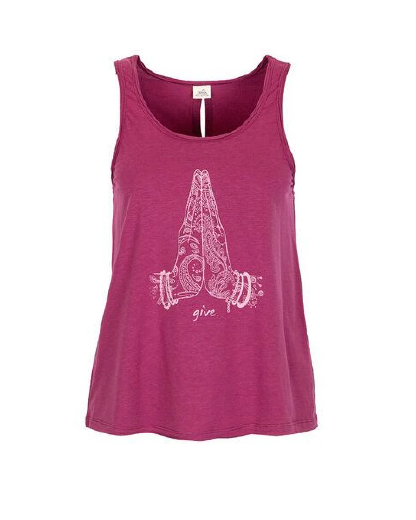 Jaya ALASKA GIVE - Damen - lockeres Top mit offenem Rücken aus Tencel-Baumwoll-Mix – Ansicht 3