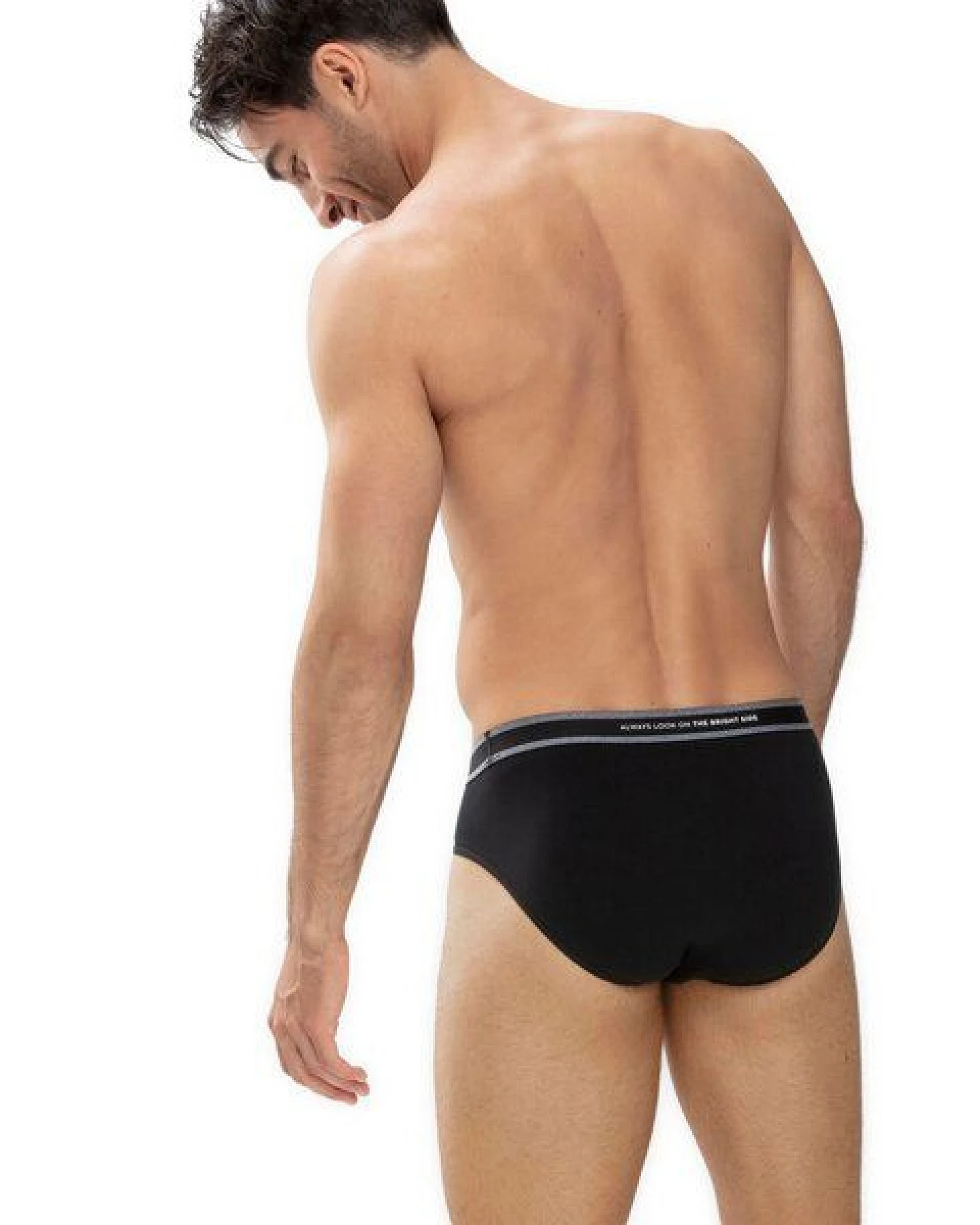 Mey Re:Think Herren Slip Bio-Baumwoll Unterhose (mit Spruch) GRÜNER KNOPF 71141 – Ansicht 2