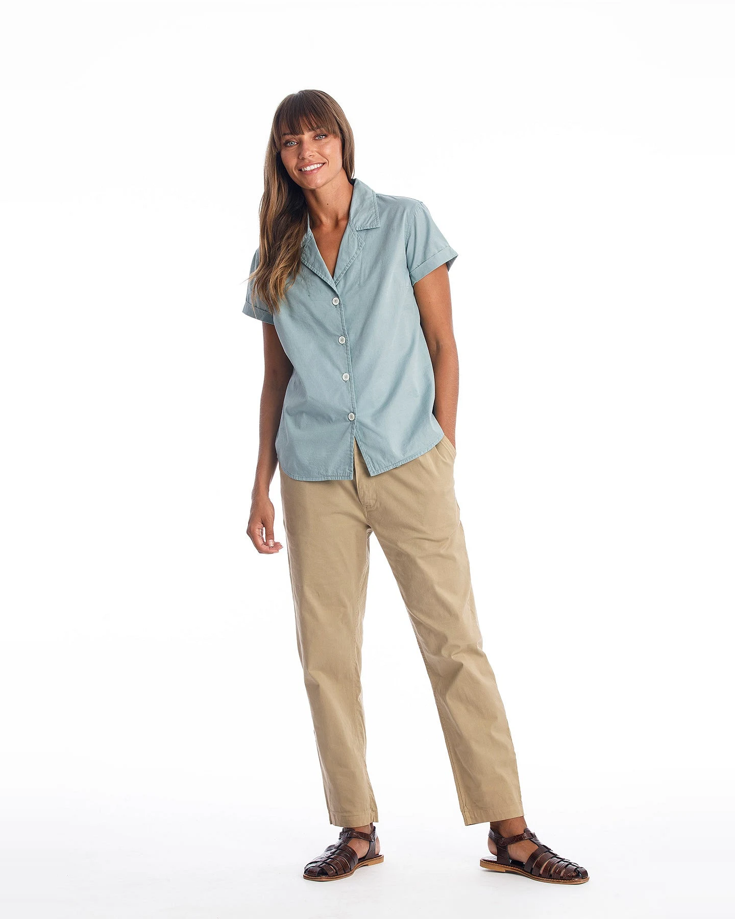 RAVENS VIEW IBIZA Damen vegan Hose Cannes Sand Beige – Ansicht 2