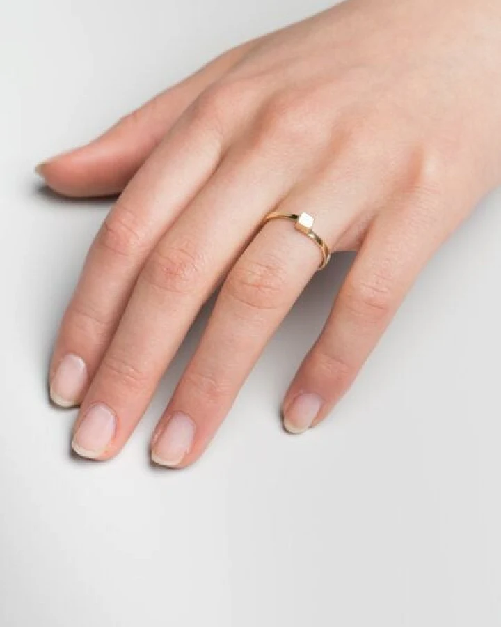 Jonathan Radetz Jewellery Ring CUBE, Gold 585, 14 karat, Größe 50 - 56, Handmade in Germany, JRJ