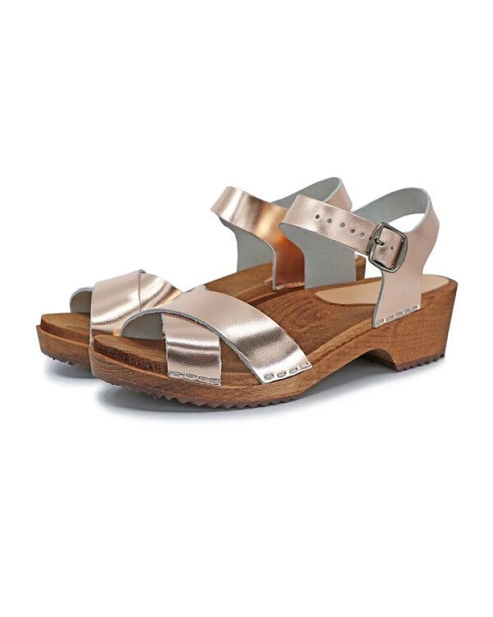 MÄRTA - schwedische Holz Clogs Sandale von me&myclogs - low heel