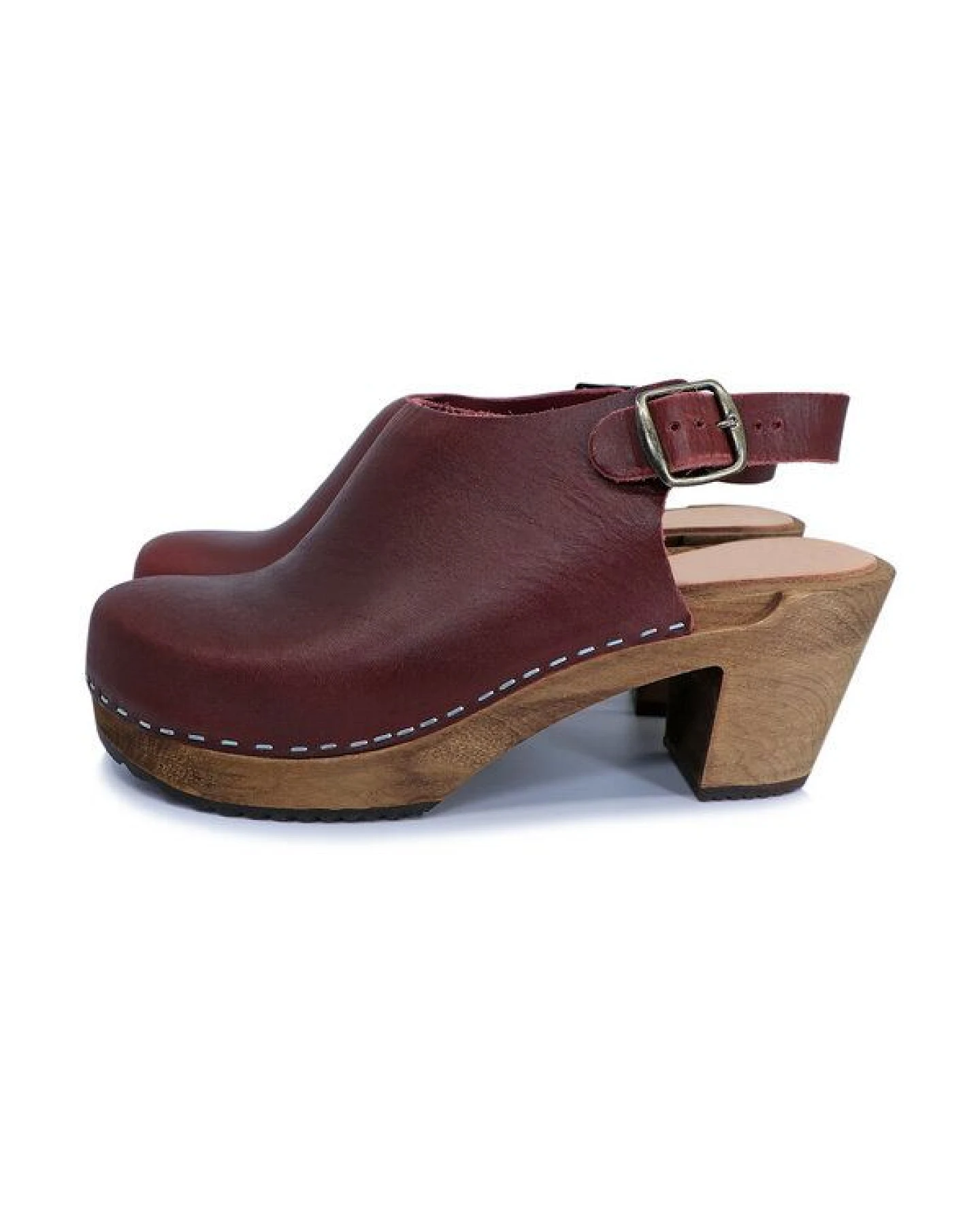 IDÉ - schwedische Holz Clogs von me&myClogs - high mid heel – Ansicht 3