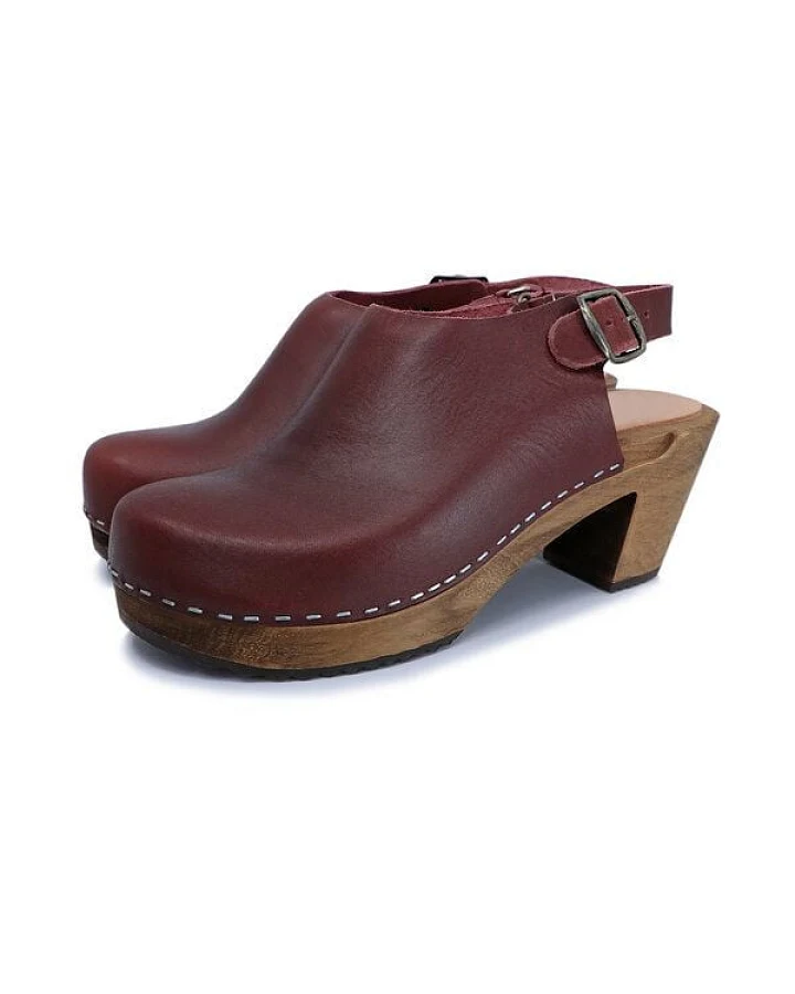 IDÉ - schwedische Holz Clogs von me&myClogs - high mid heel
