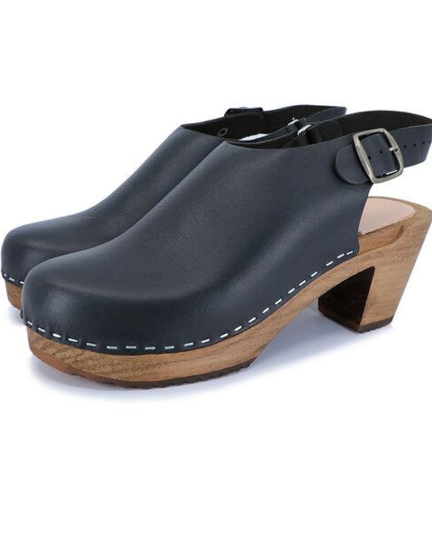 IDÉ - schwedische Holz Clogs von me&myClogs - high mid heel – Ansicht 3