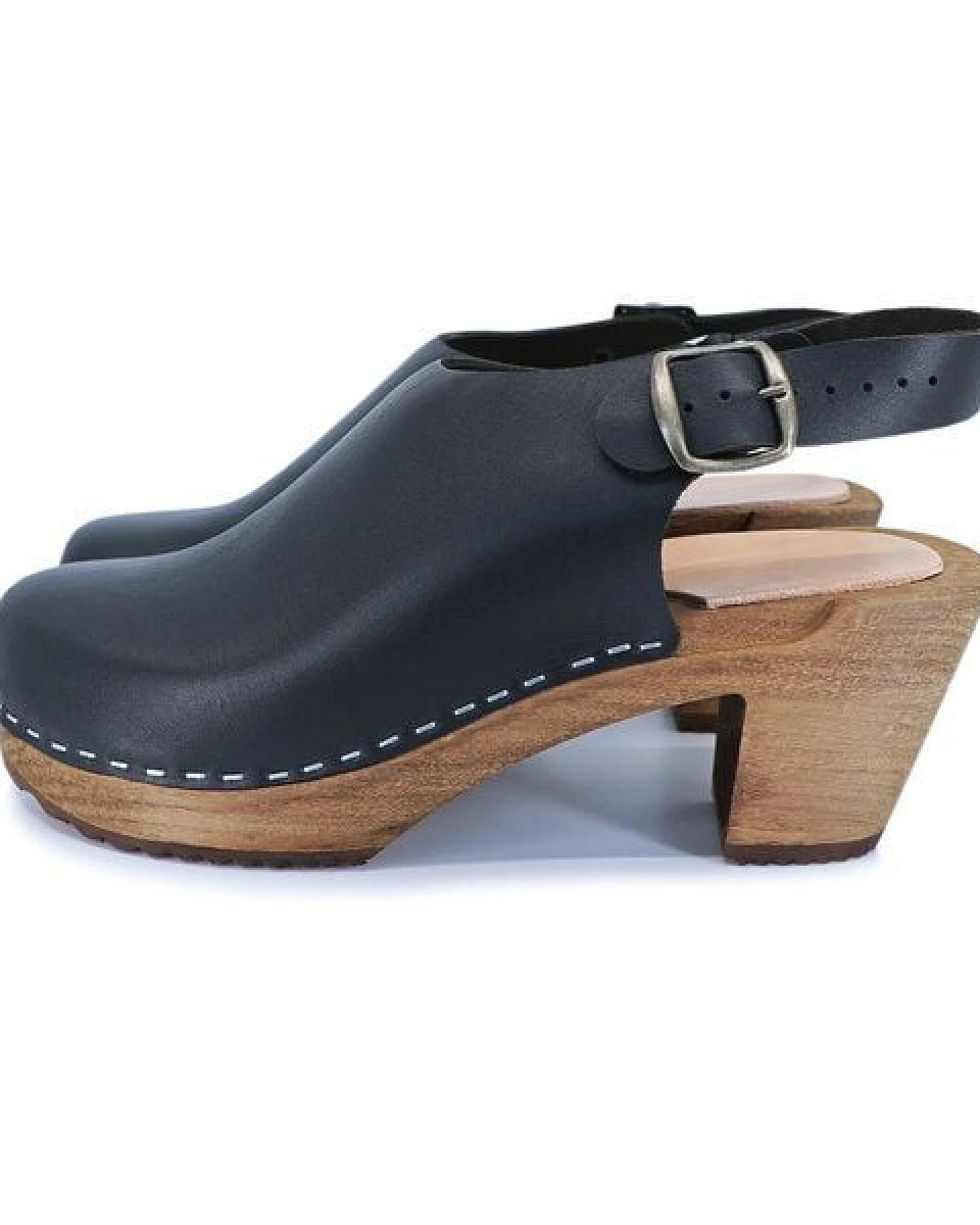 IDÉ - schwedische Holz Clogs von me&myClogs - high mid heel – Ansicht 3