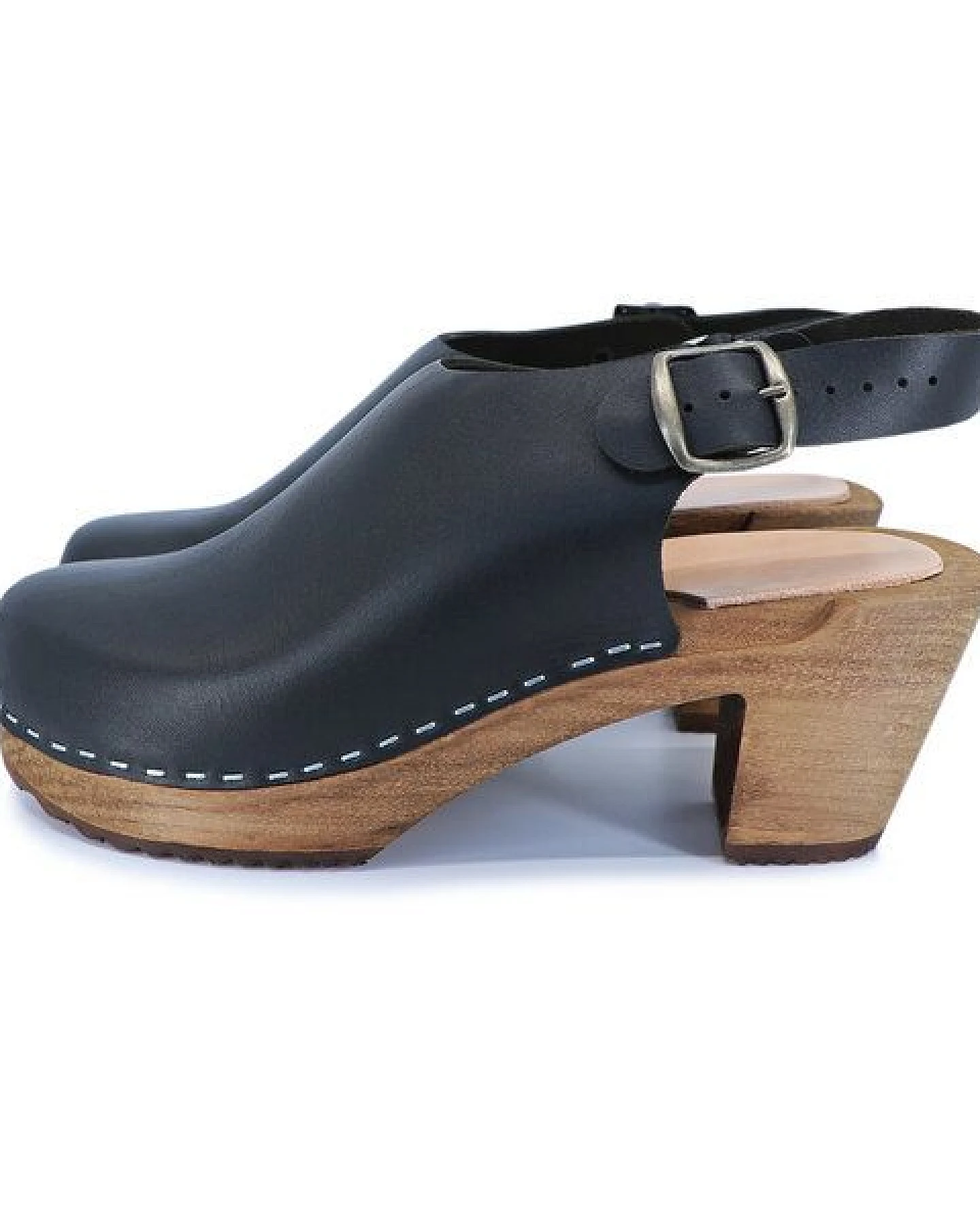 IDÉ - schwedische Holz Clogs von me&myClogs - high mid heel – Ansicht 3