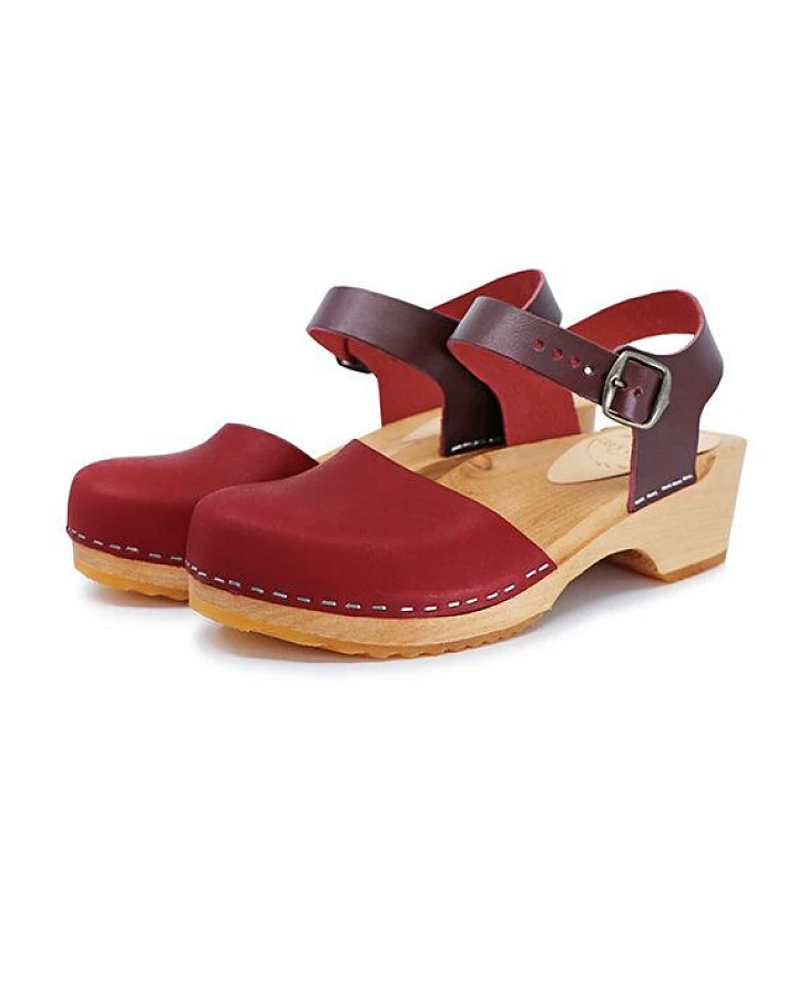 FREJA - schwedische Holz Clogs Sandale von me&myclogs - low heel