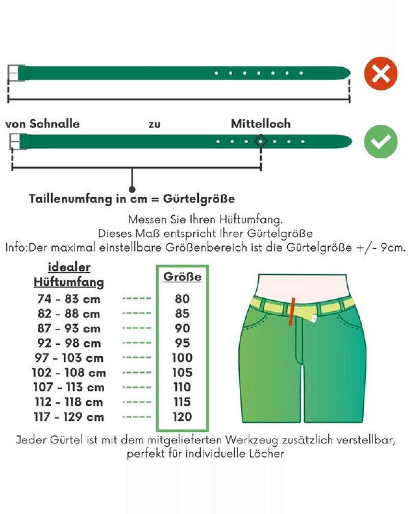 Simaru Ledergürtel mit verschiedenen Farben, zu 100% pflanzlich gegerbt - EU – Ansicht 3