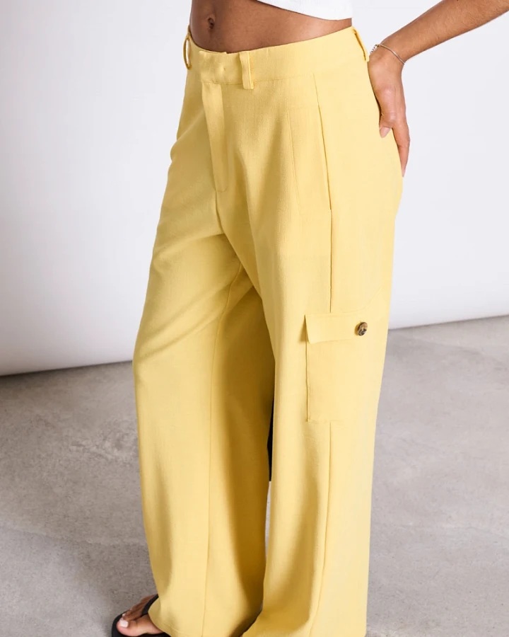 JAN 'N JUNE Damen vegan Cargohose Fano Butterblume