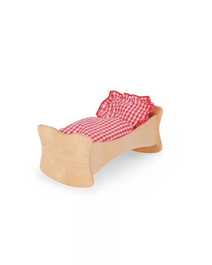 Bätz Holzspielwaren Wundeschönes Puppenbett, Puppenwiege mit Bettzeug - Einfach toll für die Kleinen