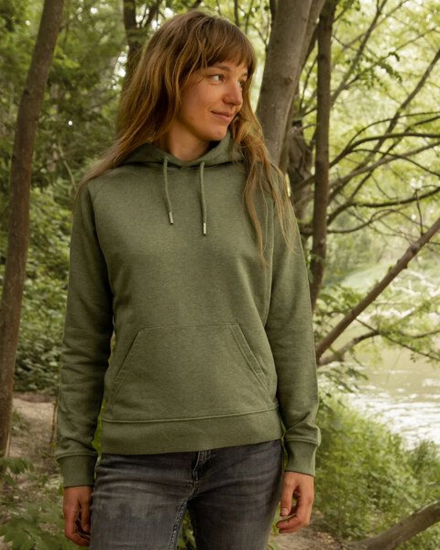 Cmig Damen Hoodie Franzi Fuchs in mid heather khaki – Ansicht 2