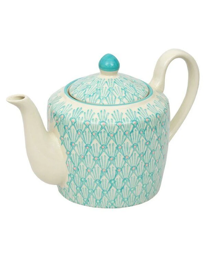 TRANQUILLO Teekanne Art Deco aus Steinzeug 650 ml (POR273)