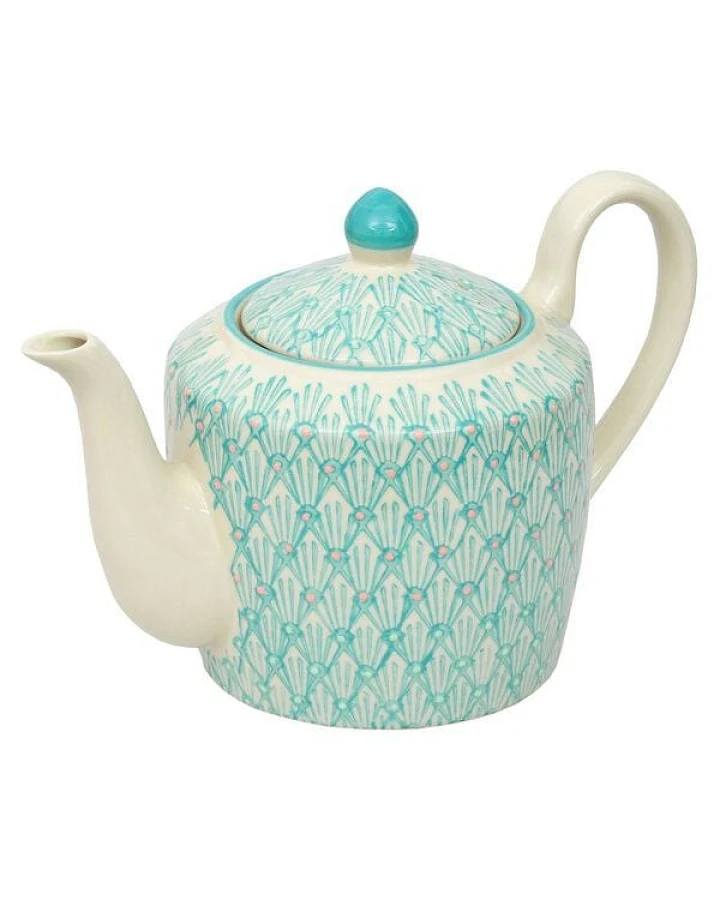 TRANQUILLO Teekanne Art Deco aus Steinzeug 650 ml (POR273)
