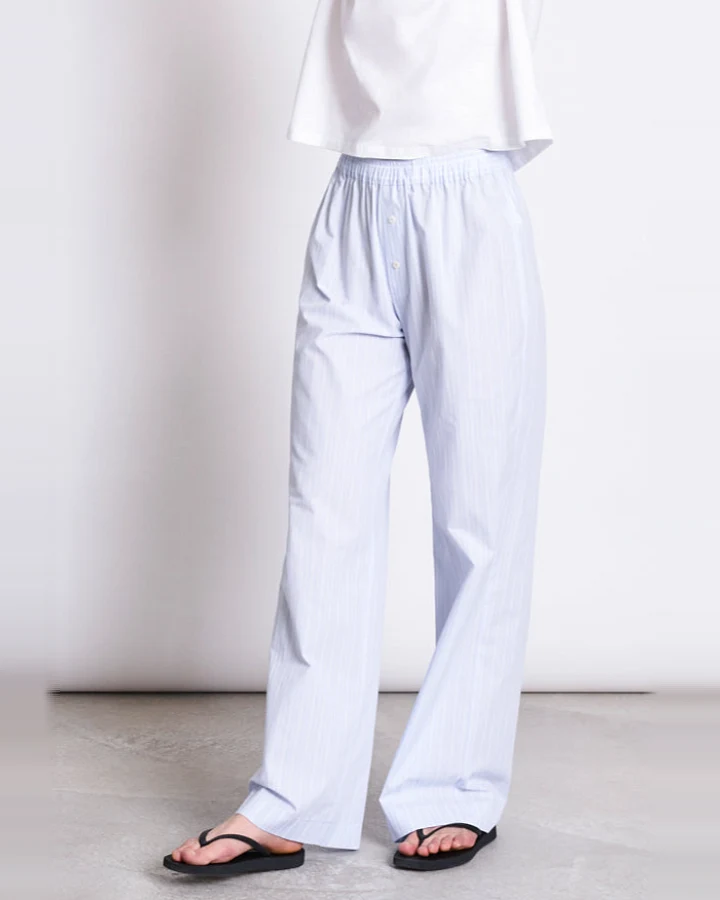 JAN 'N JUNE Damen vegan Hose Soby Blau Weiß Gestreift