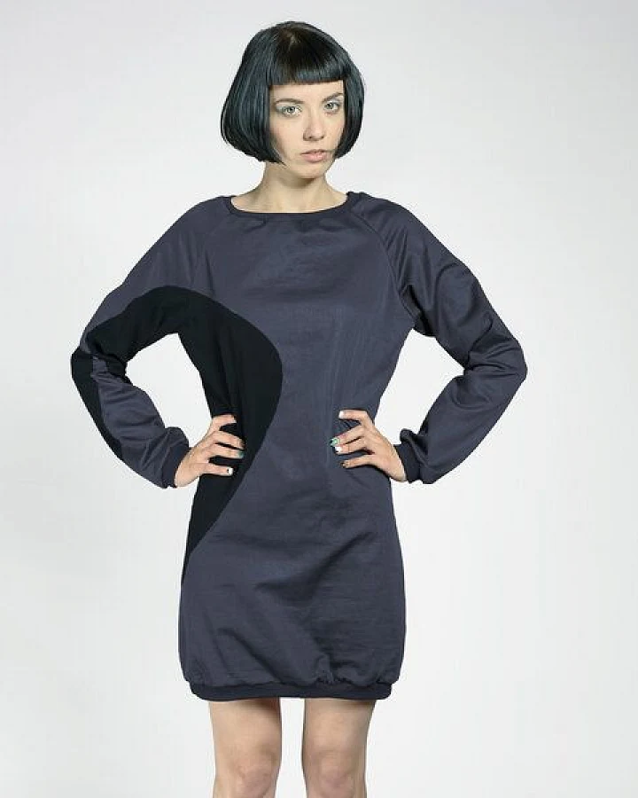 LASALINA UNIKAT - Elegantes SATIN Sommerkleid
