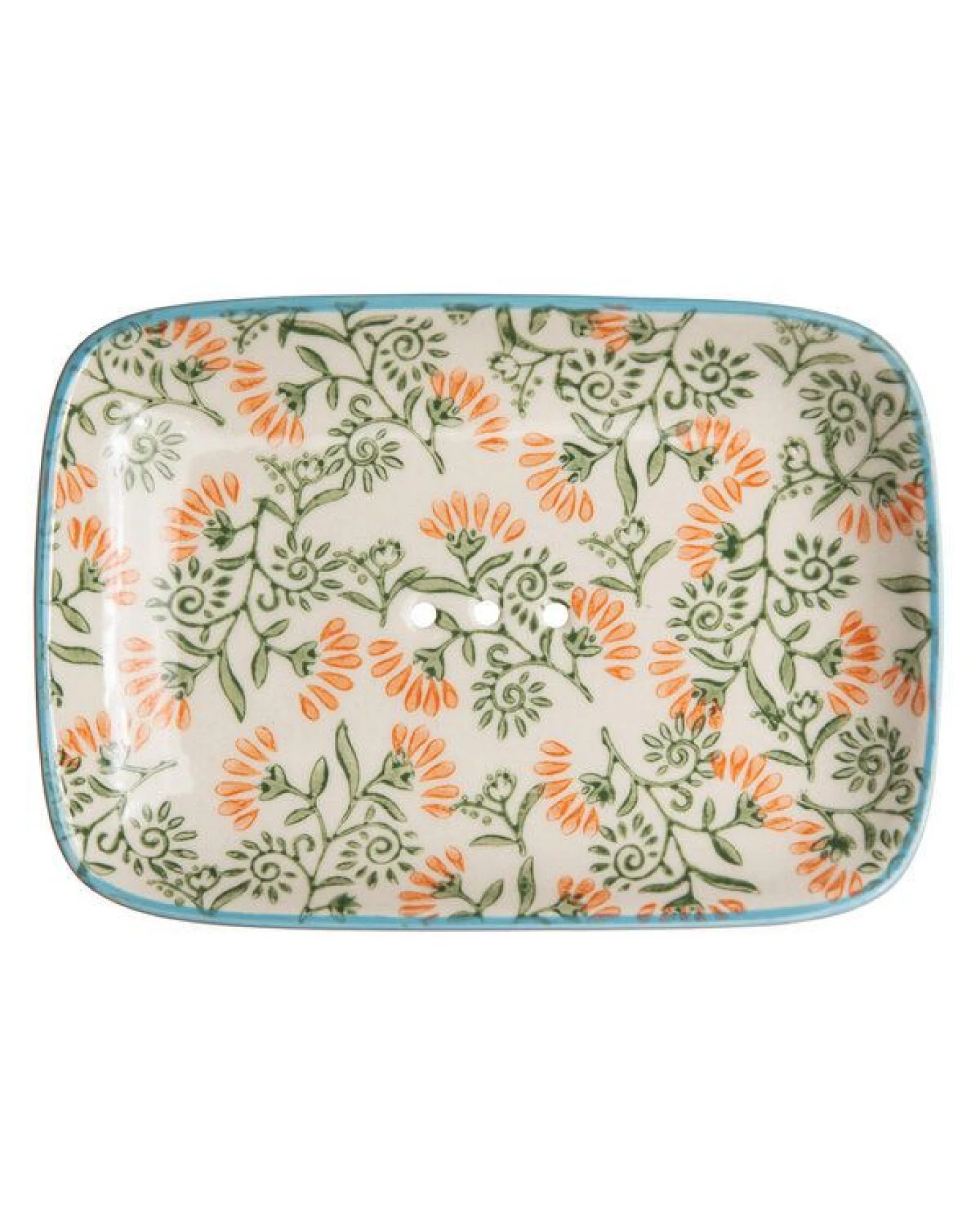 TRANQUILLO Seifenschale aus Steinzeug mit floralen Mustern und Ornamenten 13,5 cm – Ansicht 2