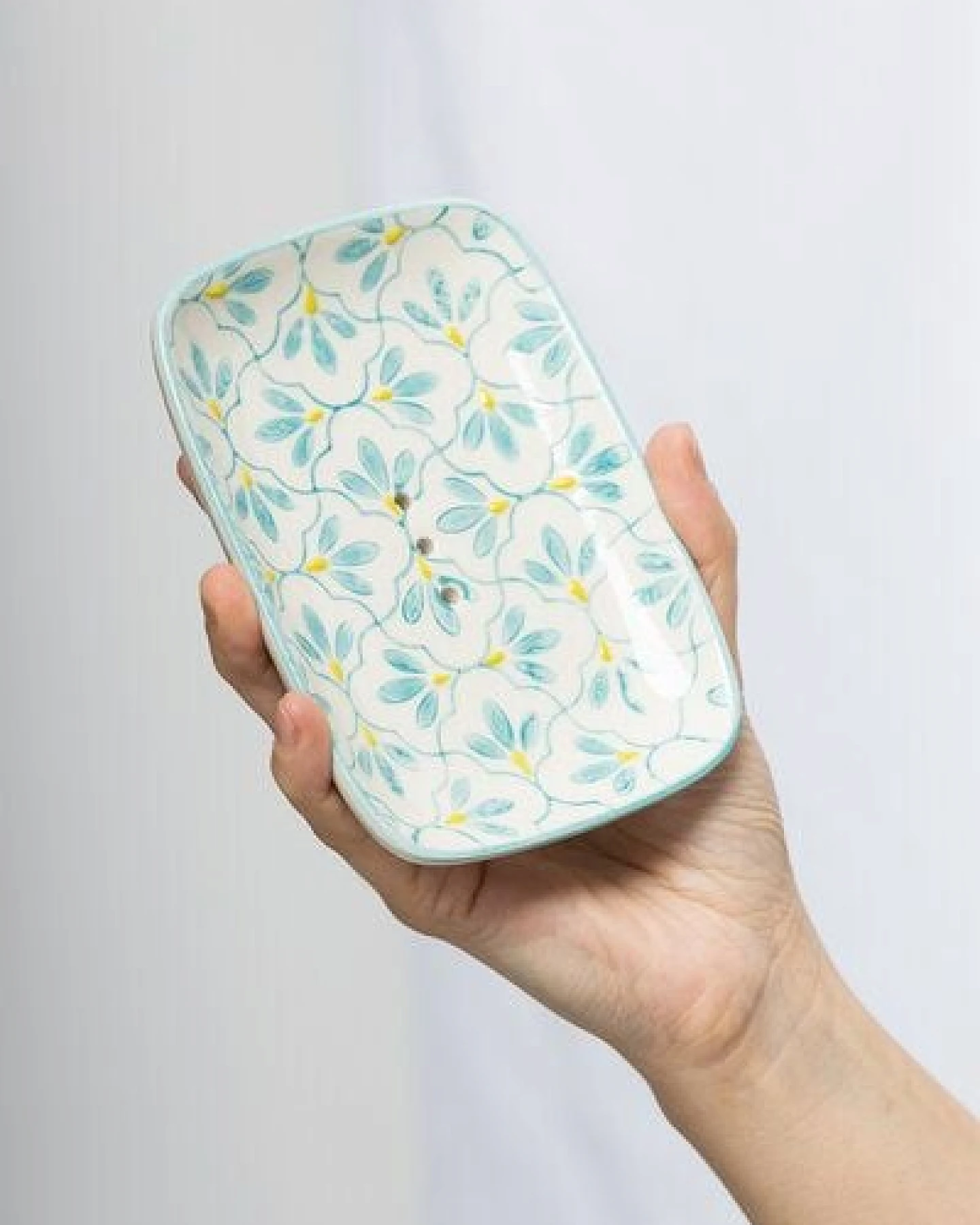 TRANQUILLO Seifenschale aus Steinzeug mit floralen Mustern und Ornamenten 13,5 cm – Ansicht 3