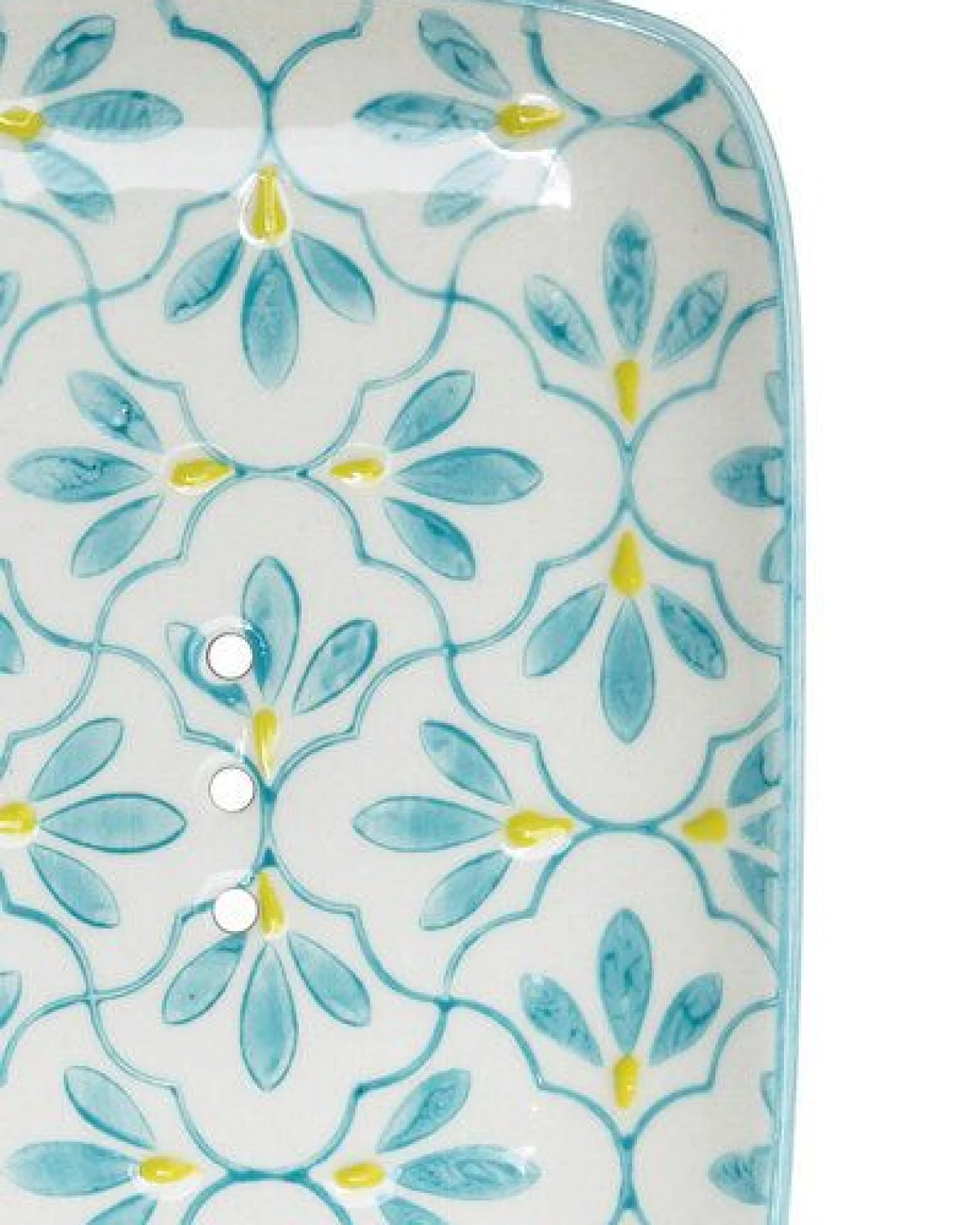 TRANQUILLO Seifenschale aus Steinzeug mit floralen Mustern und Ornamenten 13,5 cm – Ansicht 4