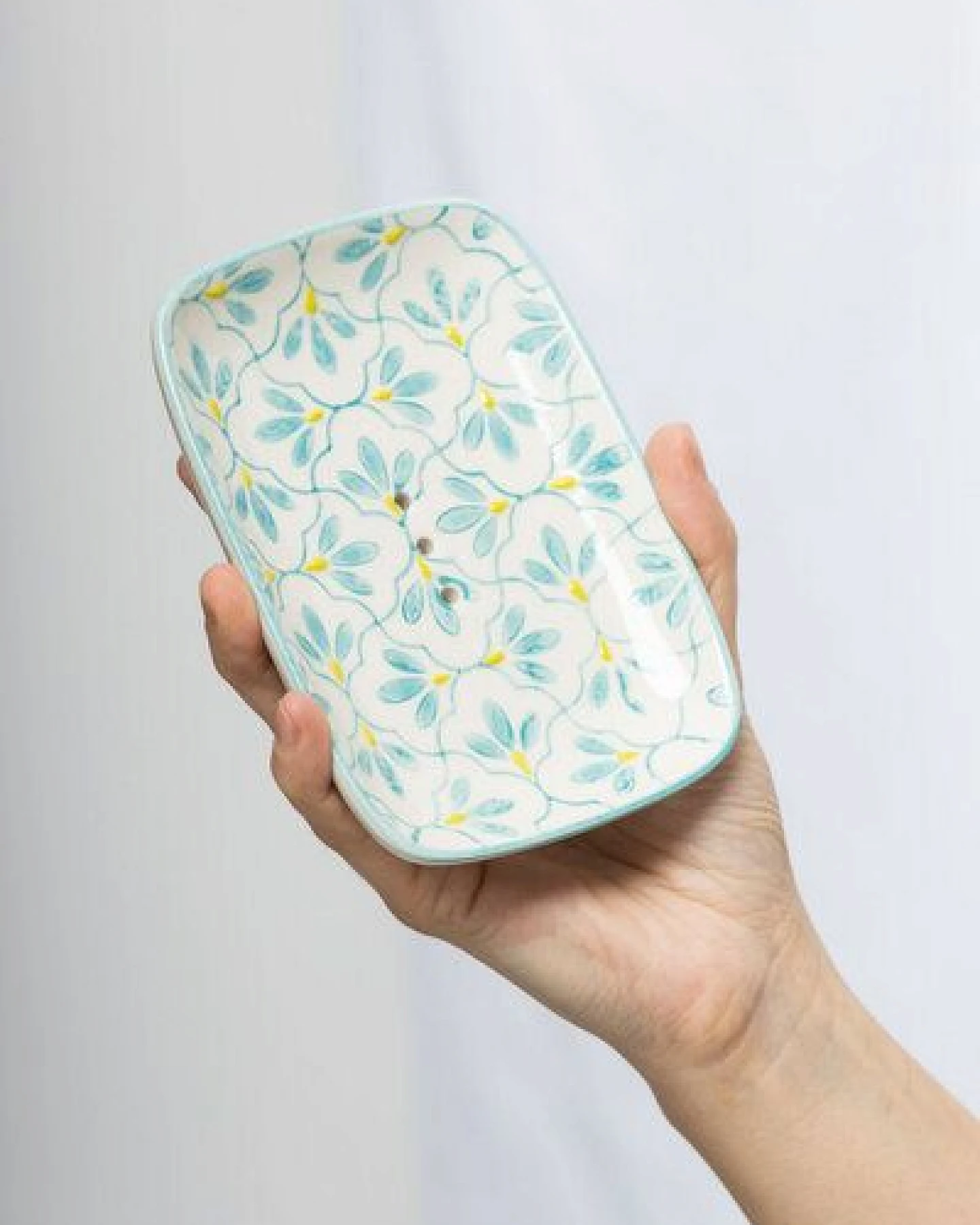TRANQUILLO Seifenschale aus Steinzeug mit floralen Mustern und Ornamenten 13,5 cm – Ansicht 4