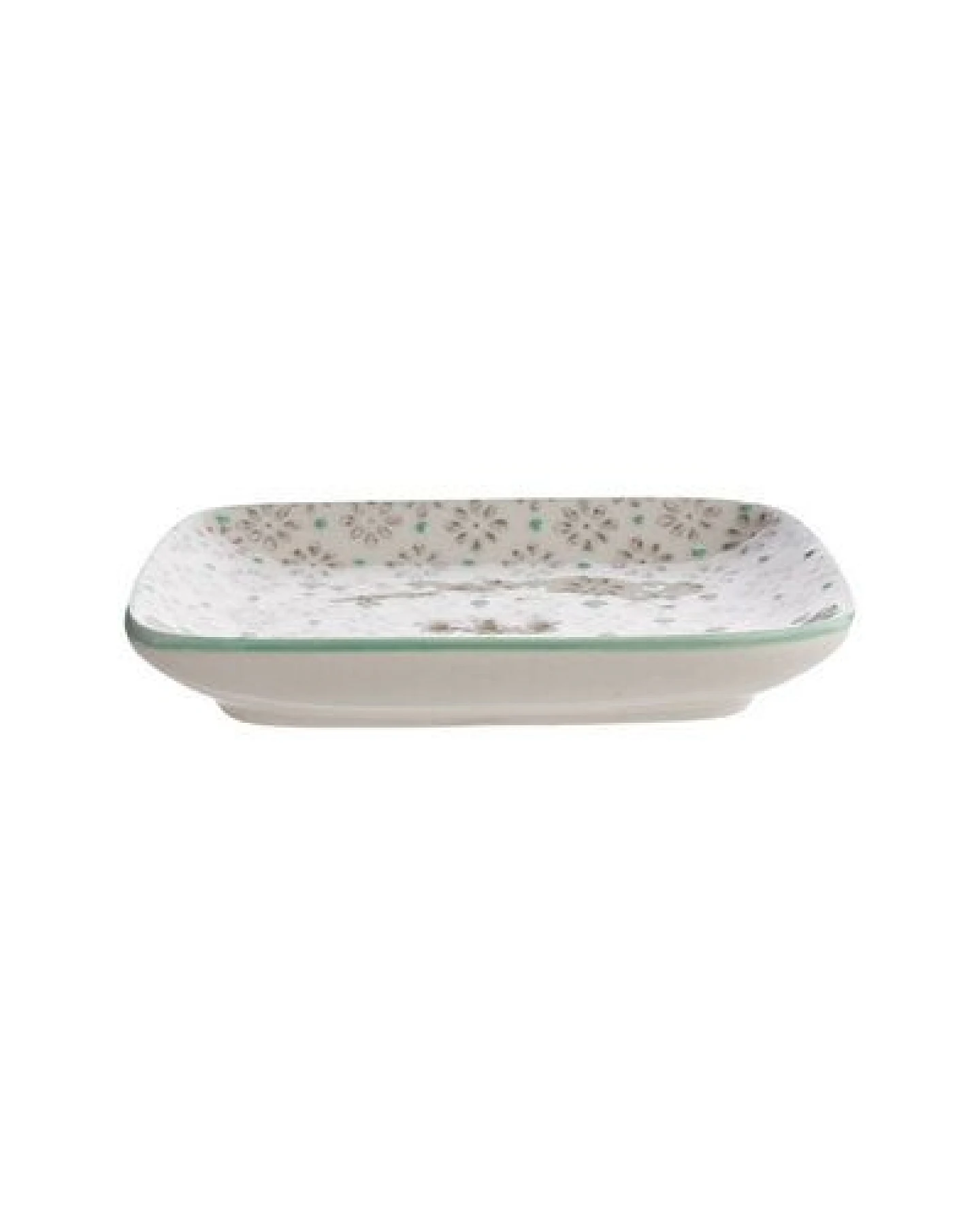 TRANQUILLO Seifenschale aus Steinzeug mit floralen Mustern und Ornamenten 13,5 cm – Ansicht 2