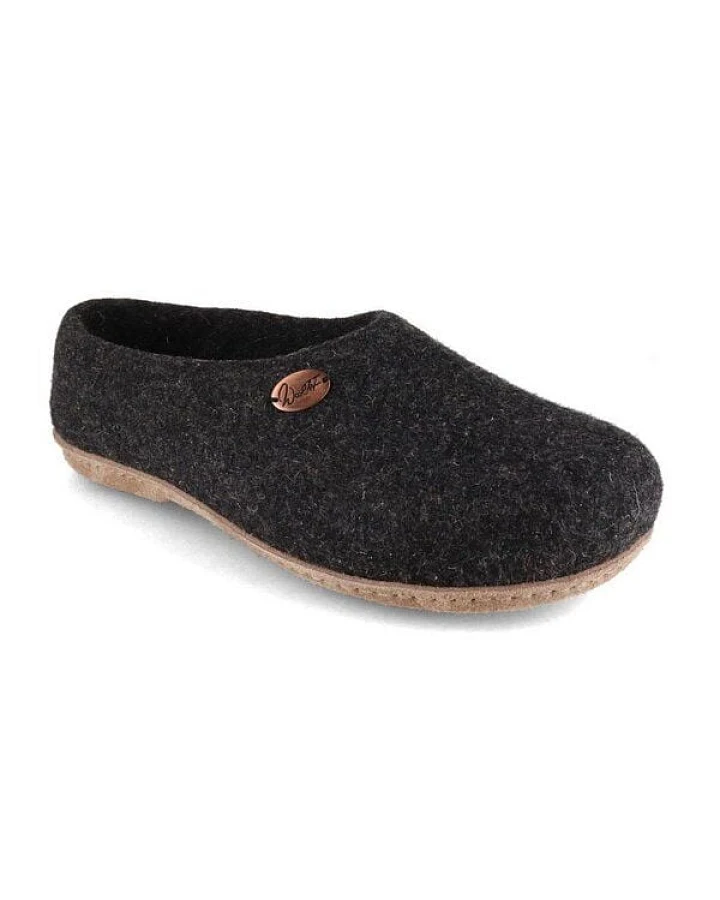 WoolFit Filzhausschuhe „Classic“ mit geschlossener Sohle für extra Halt mit Schuheinlage