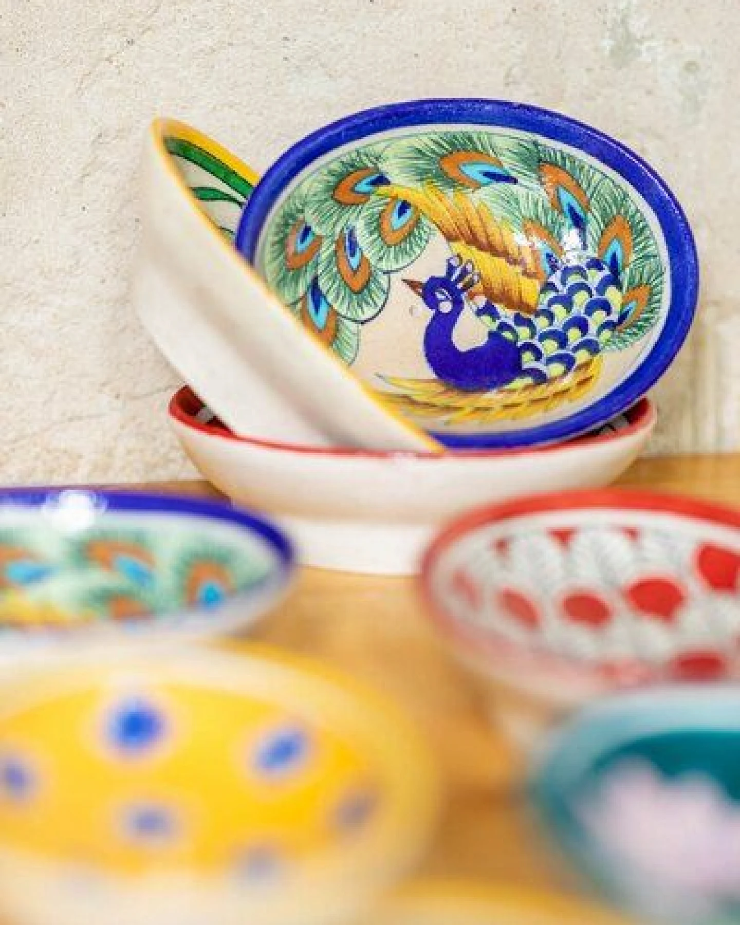 TRANQUILLO Blue Pottery Seifenschale von Hand geformt und bemalt – Ansicht 2