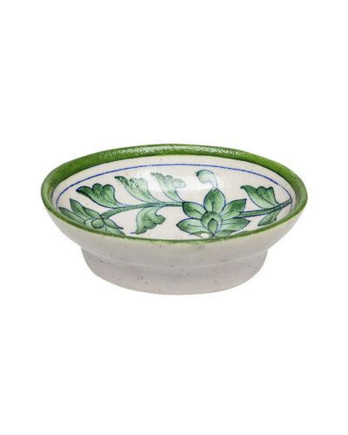 TRANQUILLO Blue Pottery Seifenschale von Hand geformt und bemalt – Ansicht 2