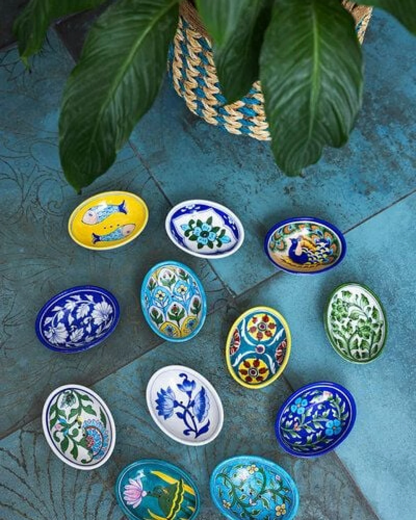 TRANQUILLO Blue Pottery Seifenschale von Hand geformt und bemalt – Ansicht 2