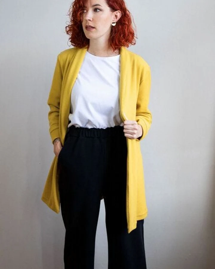 Ecostories Cardigan Sonnenblumen Minzbonbon