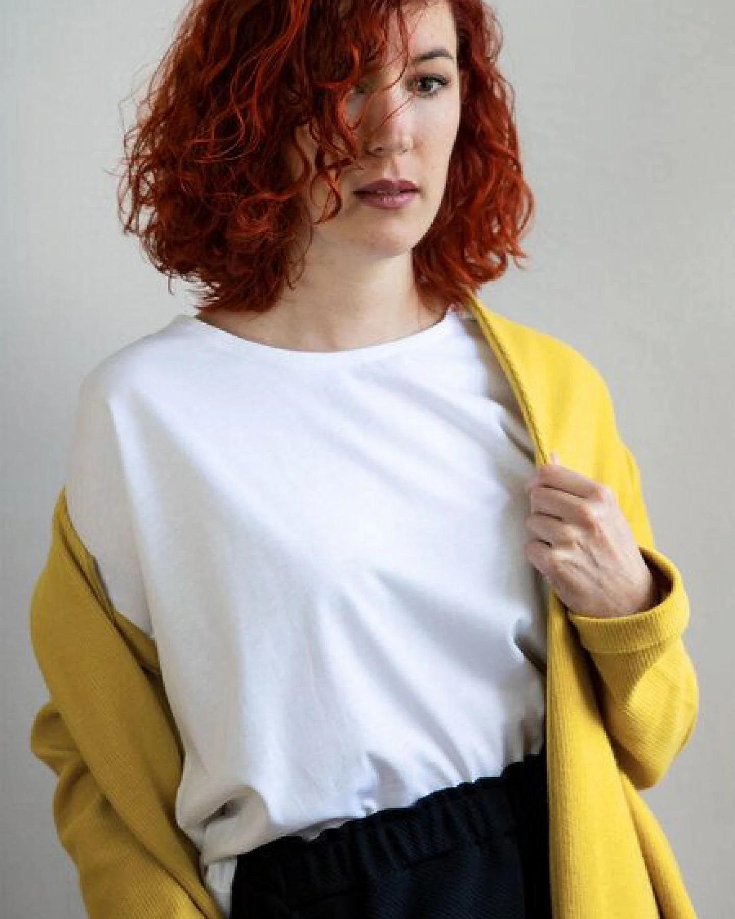 Ecostories Cardigan Sonnenblumen Minzbonbon – Ansicht 2