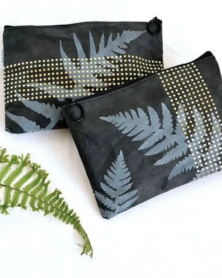 renna deluxe Farn Etui mit Gold Pünktchen Taschenorganizer, vegan