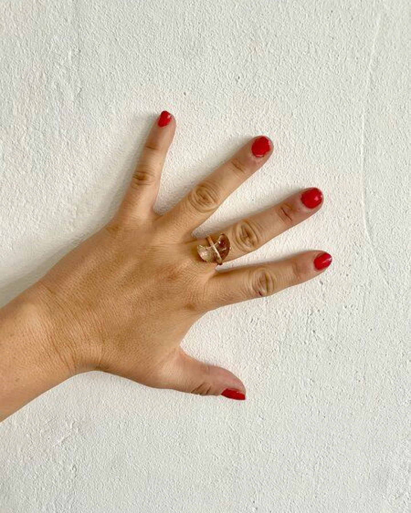 Crystal and Sage Bergkristall Mond Ring gold filled – Ansicht 3