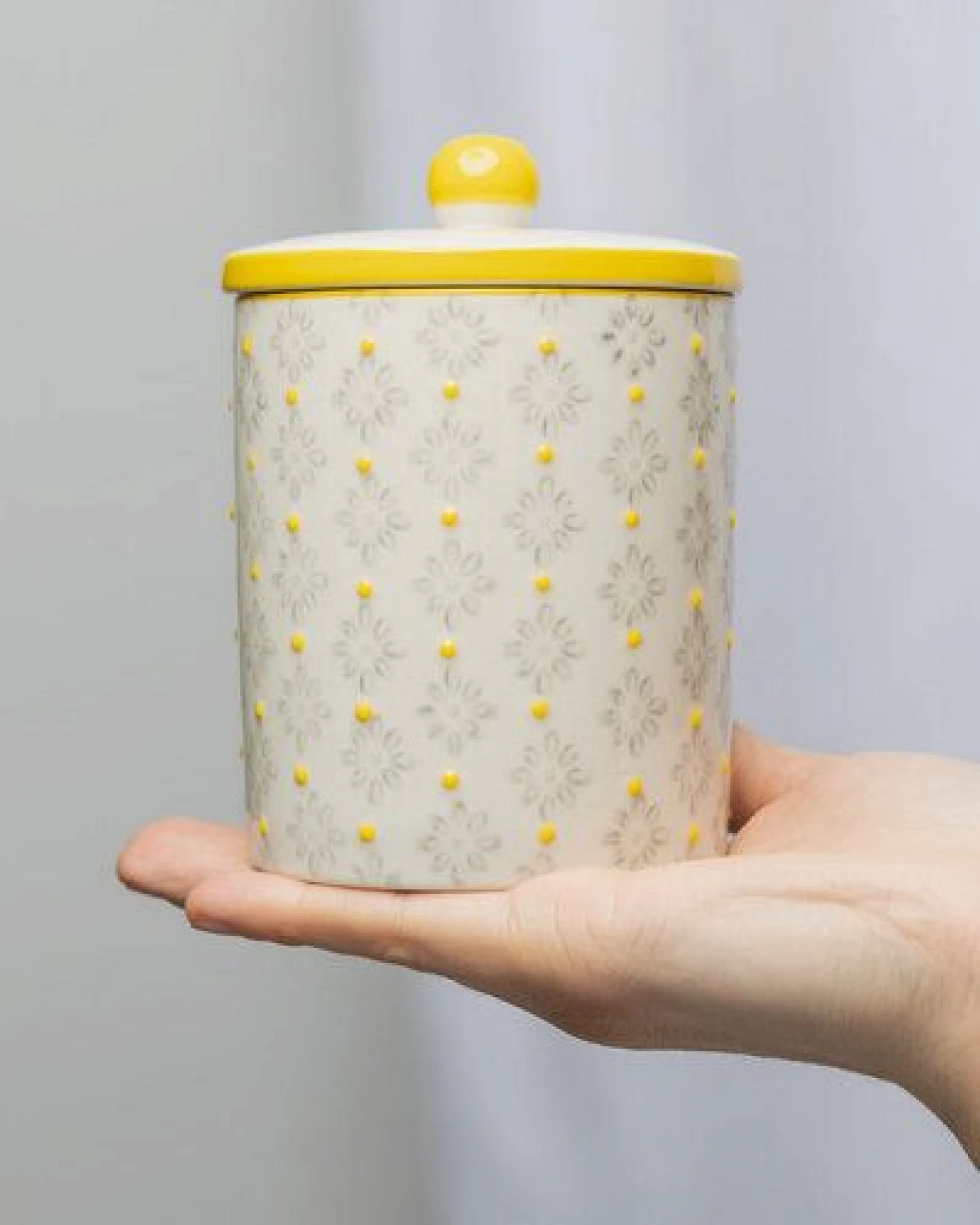 TRANQUILLO Aufbewahrungsdose für das Bad aus Steinzeug 8 x 12 cm – Ansicht 3
