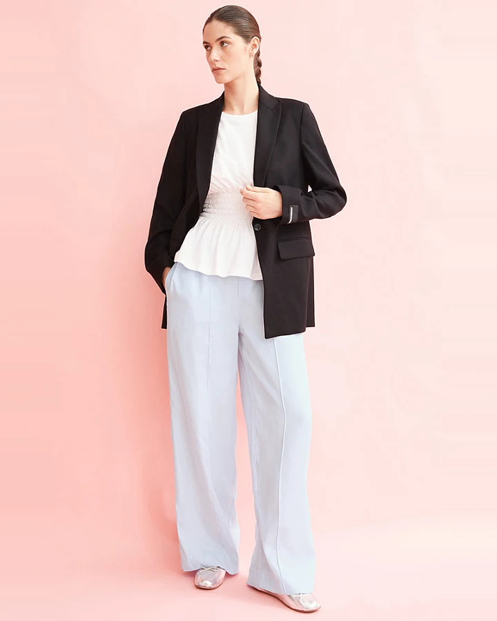 ARMEDANGELS Damen vegan Hose Jonvaali Morning Himmelblau