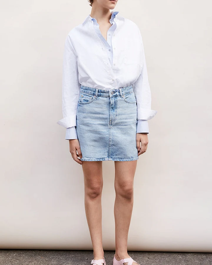 ARMEDANGELS Damen vegan Rock Denim Aacumeri Hellblau