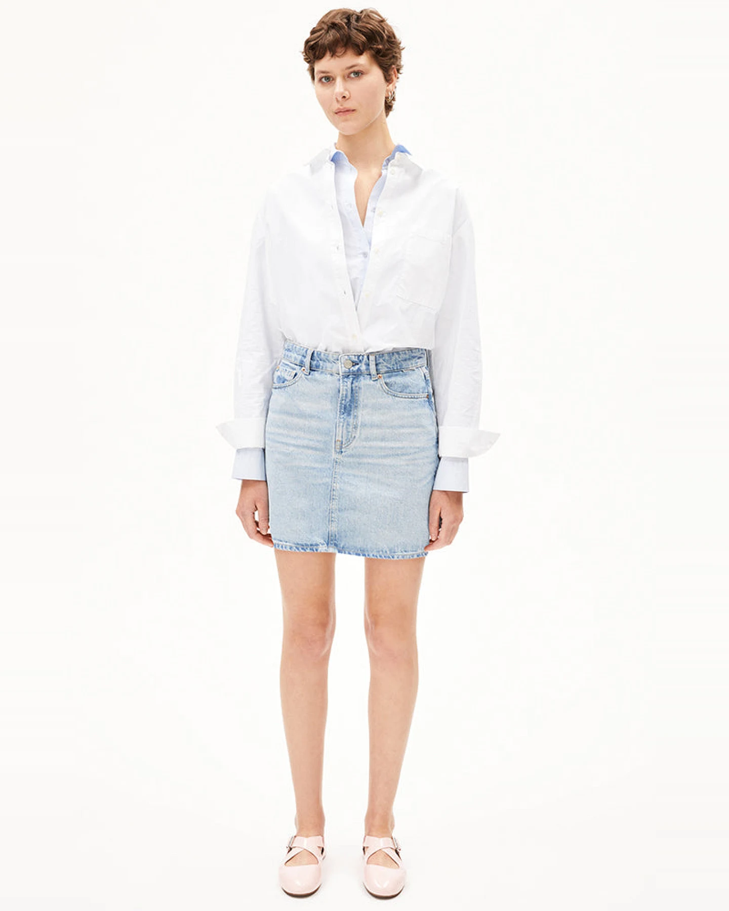 ARMEDANGELS Damen vegan Rock Denim Aacumeri Hellblau – Ansicht 2