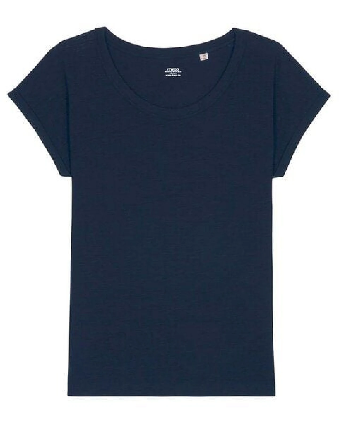 YTWOO Leichtes Damen T-Shirt in Slub Optik mit gerollten Ärmeln – Ansicht 4