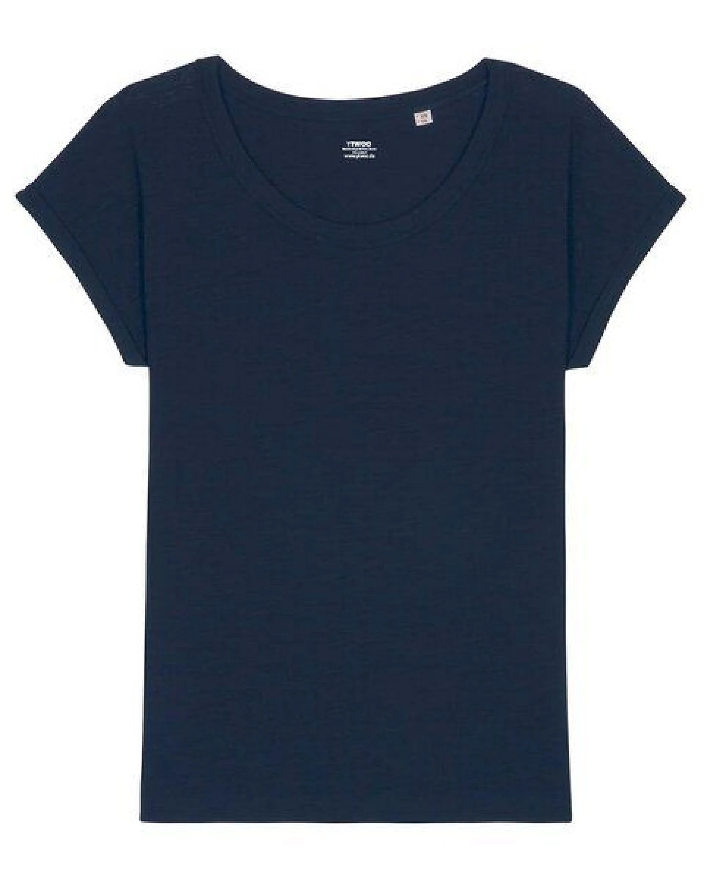 YTWOO Leichtes Damen T-Shirt in Slub Optik mit gerollten Ärmeln – Ansicht 4