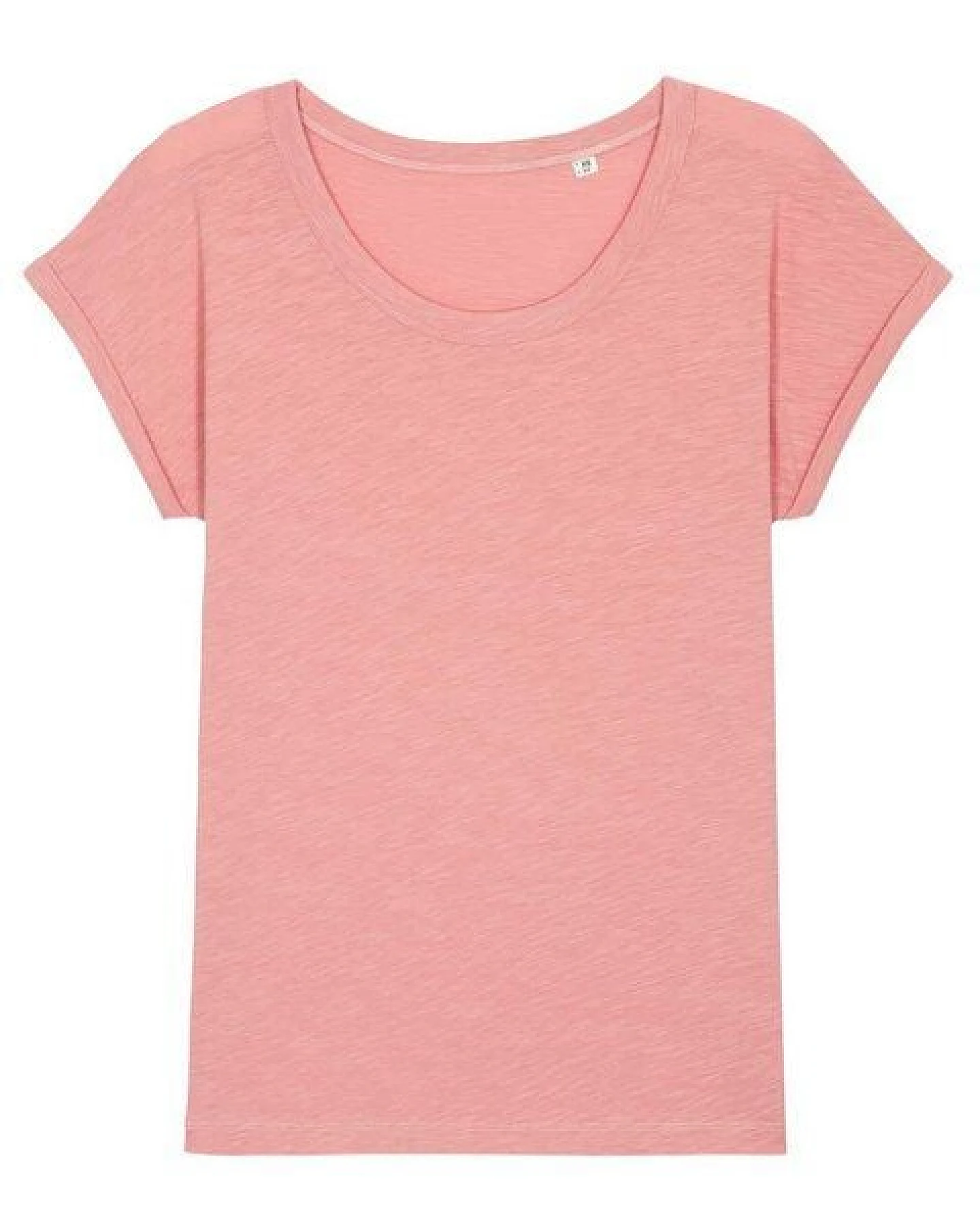 YTWOO Leichtes Damen T-Shirt in Slub Optik mit gerollten Ärmeln – Ansicht 4