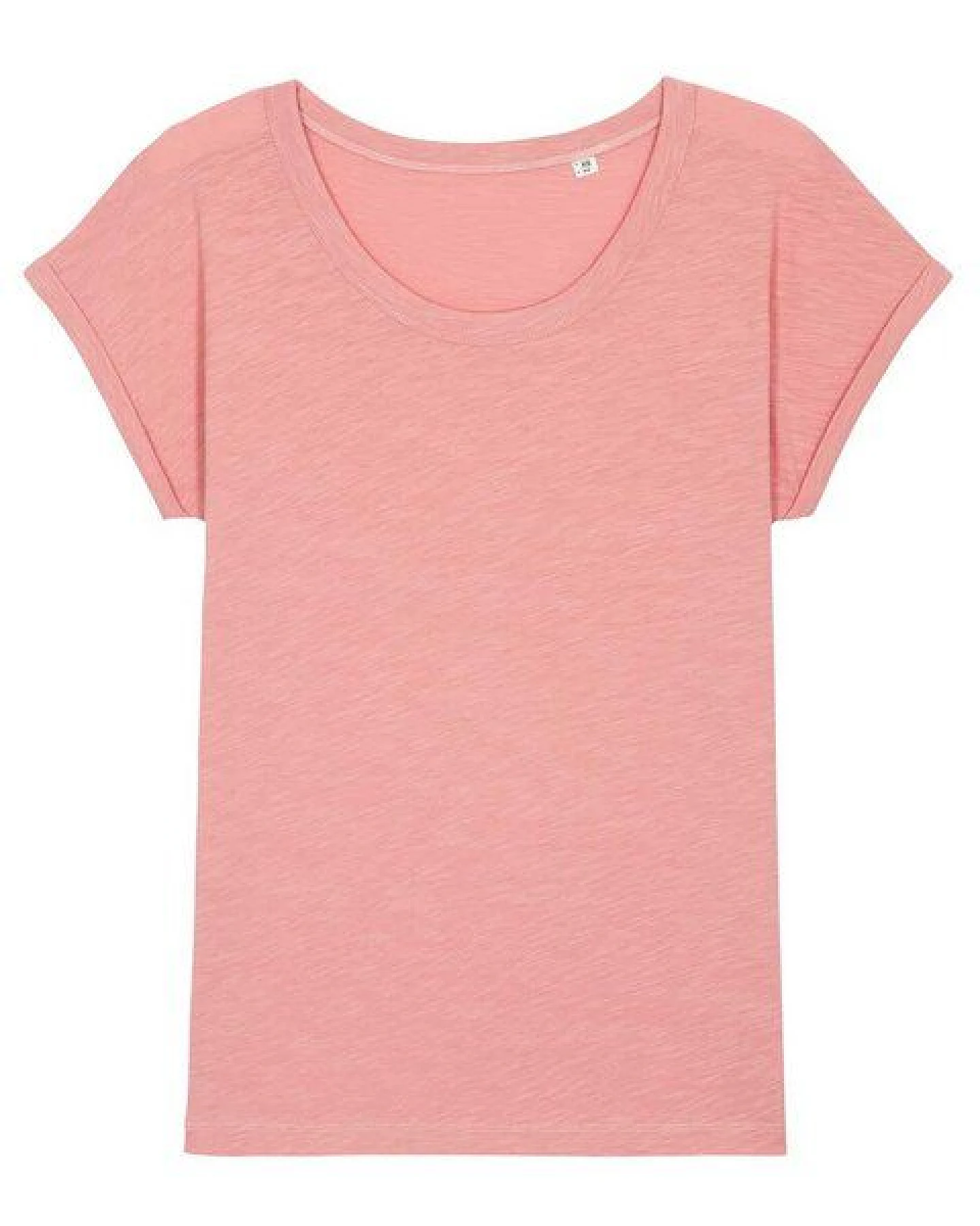 YTWOO Leichtes Damen T-Shirt in Slub Optik mit gerollten Ärmeln – Ansicht 4