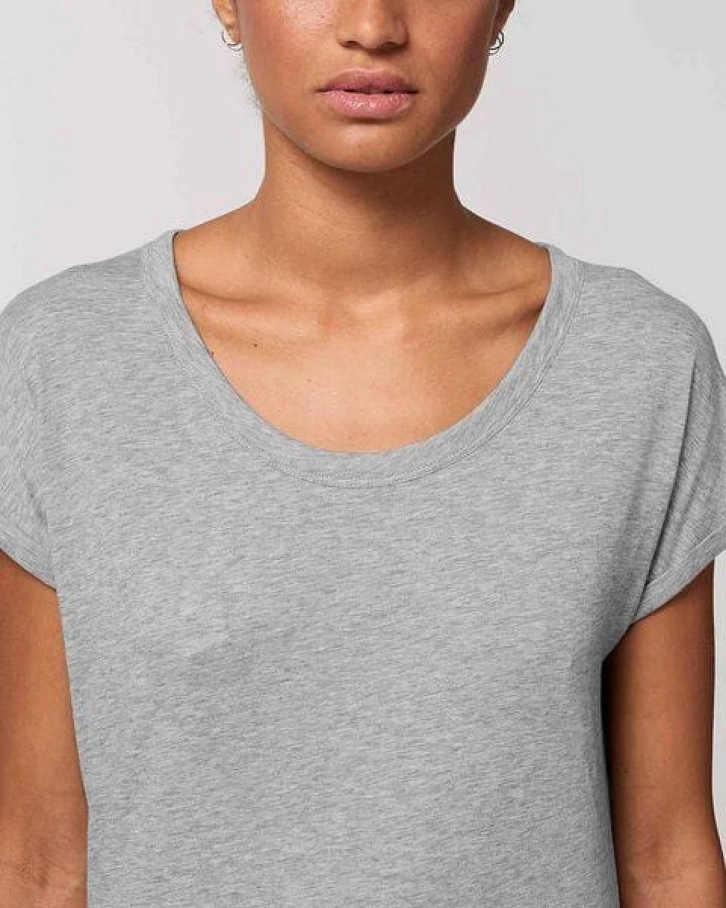YTWOO Leichtes Damen T-Shirt in Slub Optik mit gerollten Ärmeln – Ansicht 2