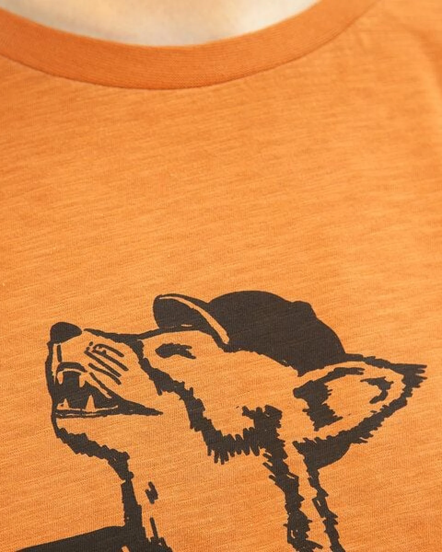 päfjes Frank Fuchs/Gitarre Fuchs - Fair gehandeltes Männer T-Shirt - Slub Orange – Ansicht 4