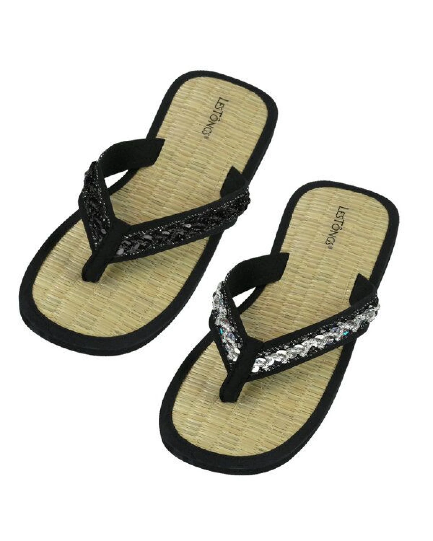Les Tôngs Les Tongs Zimtlatschen Zori Onyx & Pearl – Ansicht 3