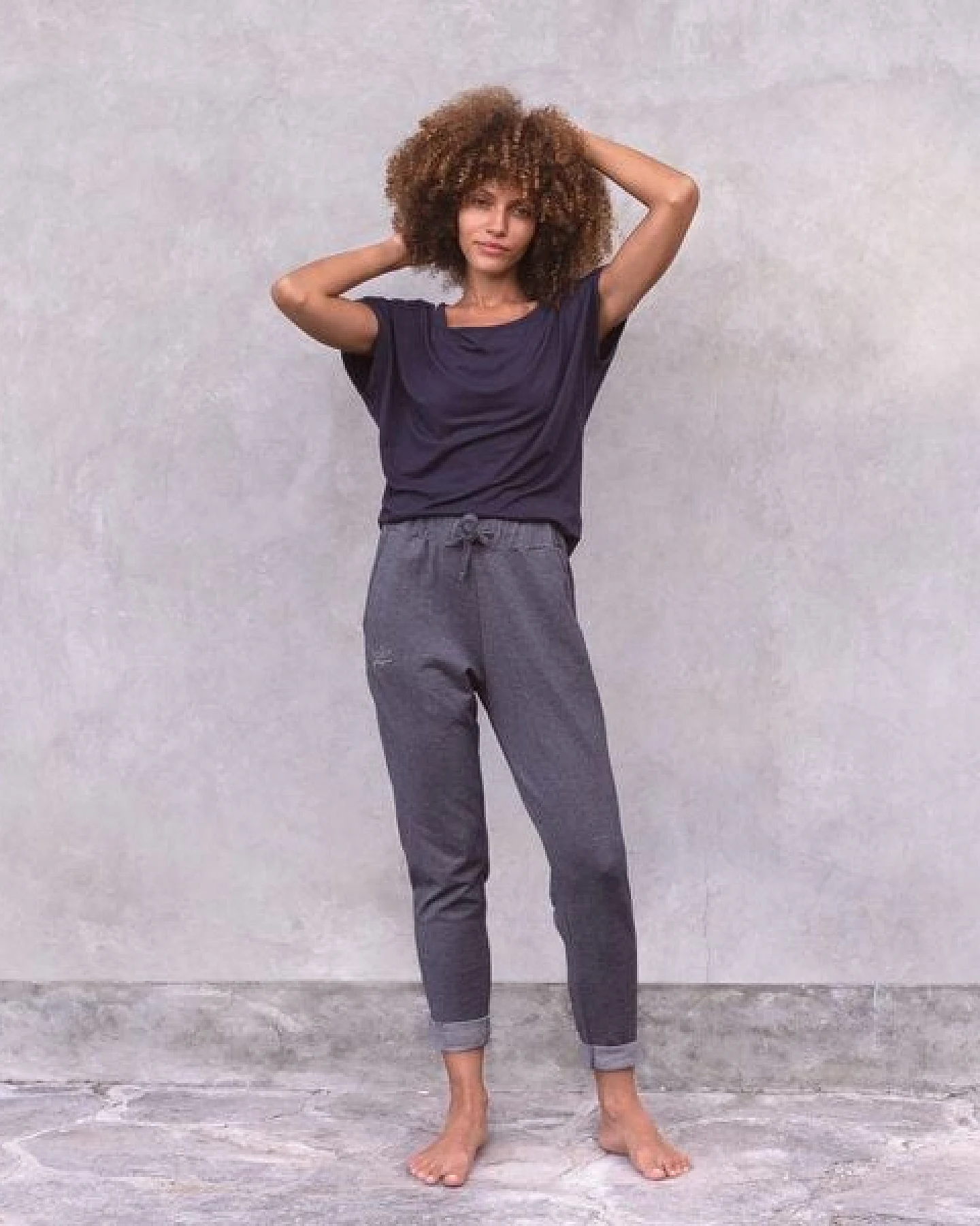 Jaya SMILLA Tencel - Damen - lockeres Shirt für Yoga und Freizeit aus Tencel-Baumwoll-Mix – Ansicht 3