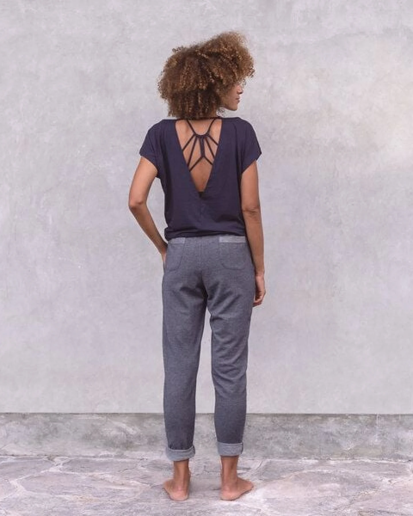 Jaya SMILLA Tencel - Damen - lockeres Shirt für Yoga und Freizeit aus Tencel-Baumwoll-Mix – Ansicht 3