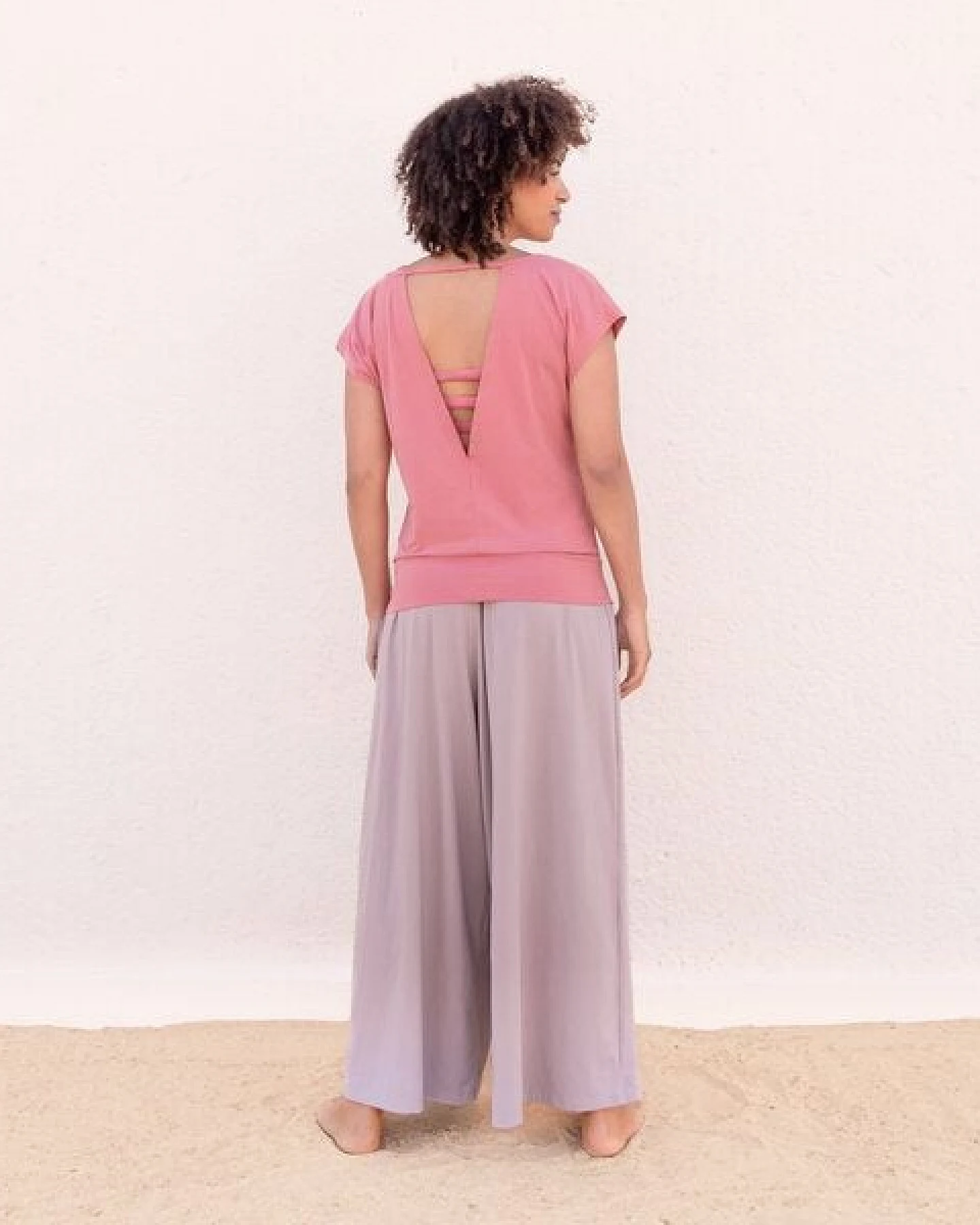 Jaya SMILLA Tencel - Damen - lockeres Shirt für Yoga und Freizeit aus Tencel-Baumwoll-Mix – Ansicht 3