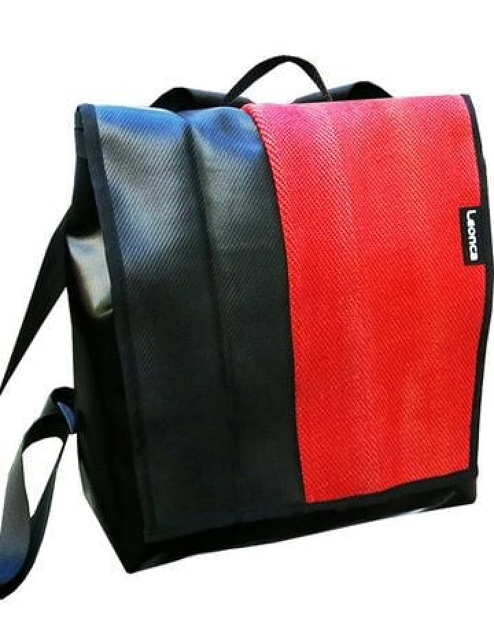 Leonca Rucksack aus Feuerwehrschlauch Rot, Weiss oder Gelb