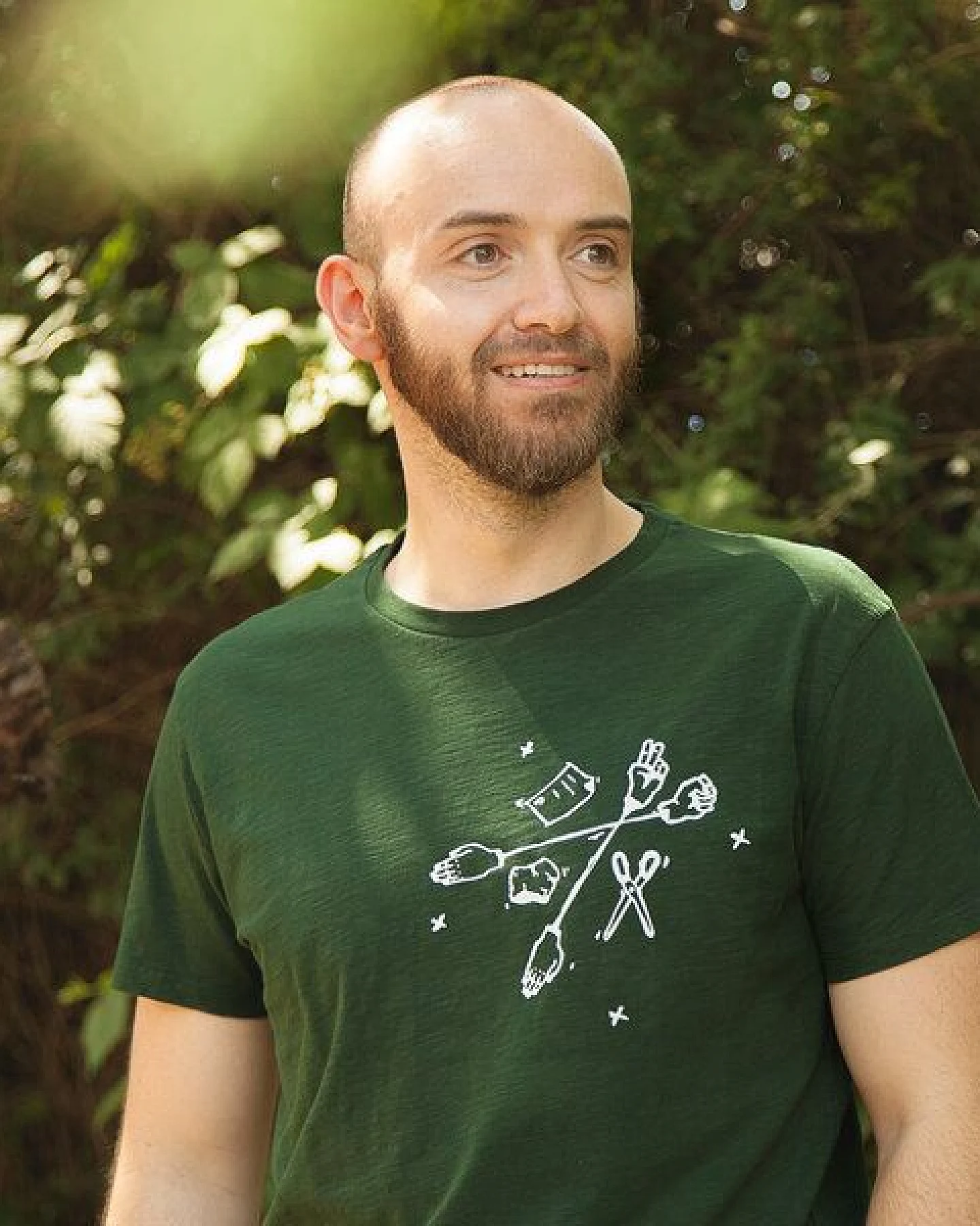 päfjes Schnick Schnack Schnuck - Fair gehandeltes Männer/ Unisex T-Shirt - Slub Darkgreen – Ansicht 2